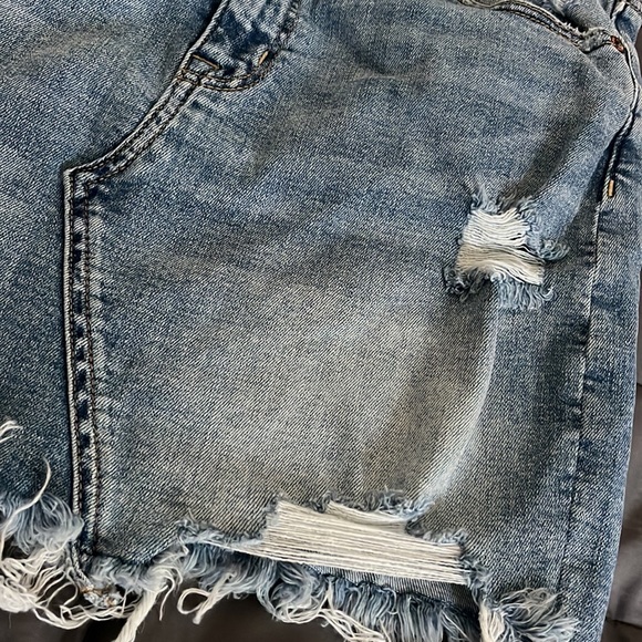Distressed Mini Skirt - Picture 2 of 3